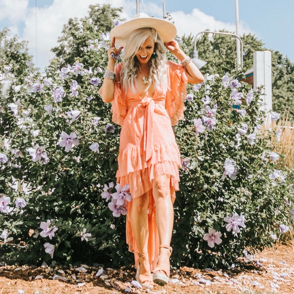 Spell + The Gypsy Collective Coral Dress Size XXS